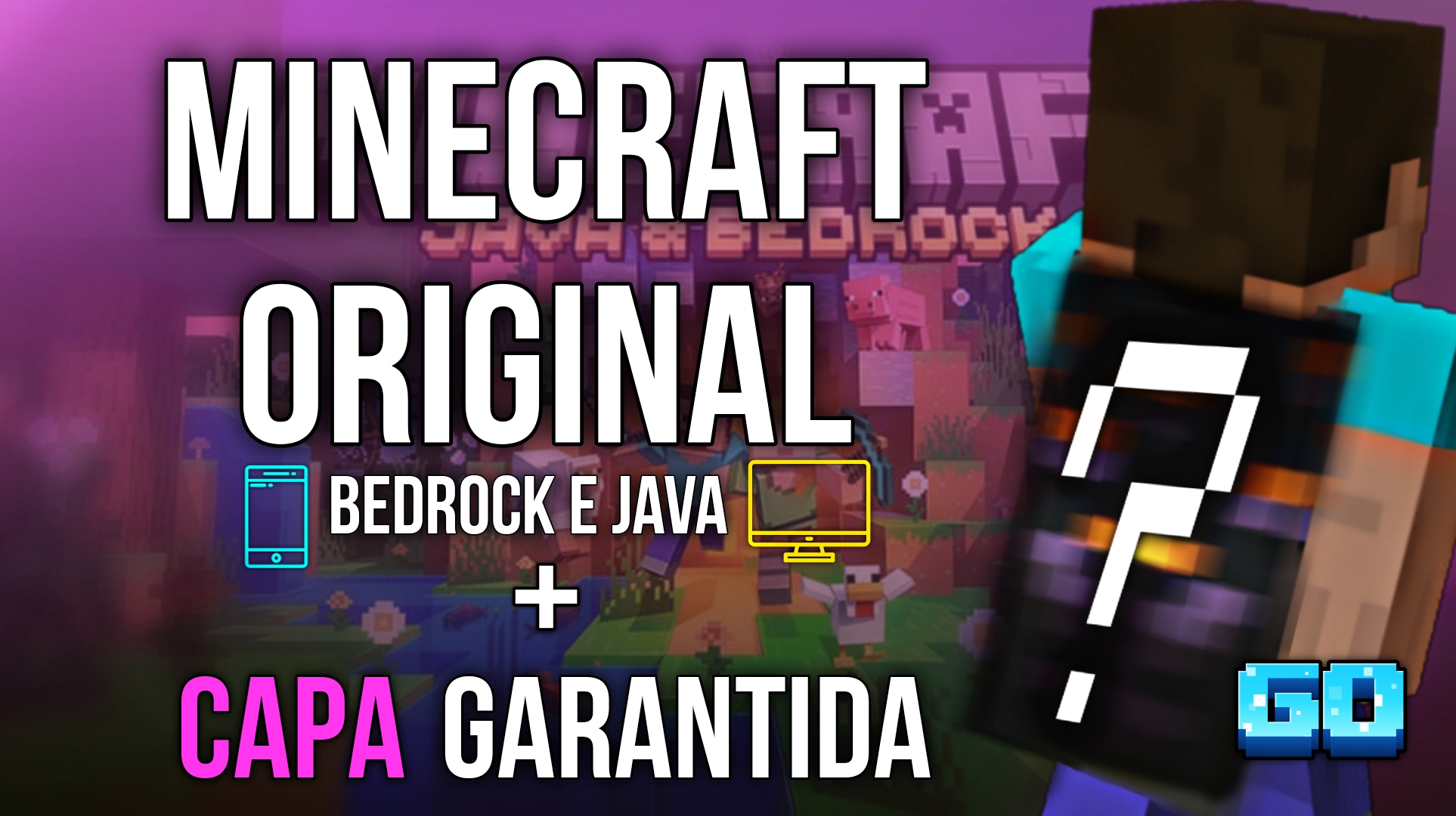 MINECRAFT ORIGINAL (BEDROCK E JAVA) + CAPA